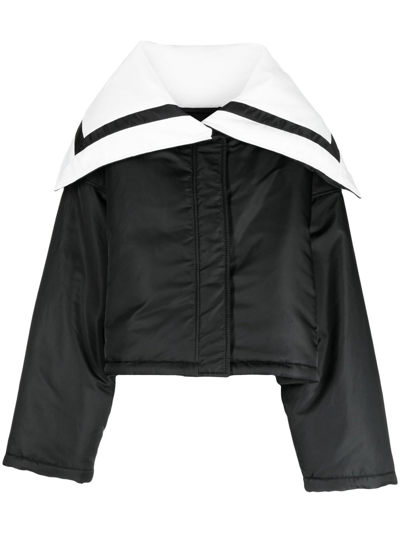 Goen J Sailor-collar Padded Jacket In Black