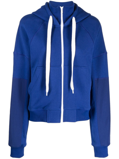 Goen J Long-sleeve Zip-up Hoodie In Blue