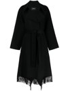 GOEN J DOUBLE-FACED FRINGED COAT