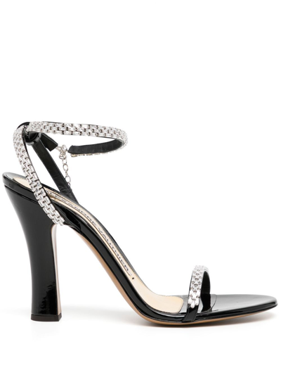 Alexandre Vauthier Crystal-embellished 105mm Sandals In Black