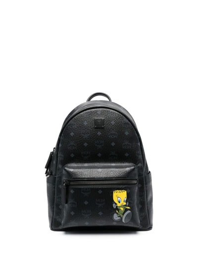Mcm X Tweety Medium Stark Backpack In Black
