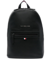 Tommy Hilfiger Essential Faux-leather Backpack In Black