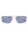 Valentino Square-frame Sunglasses In Gold
