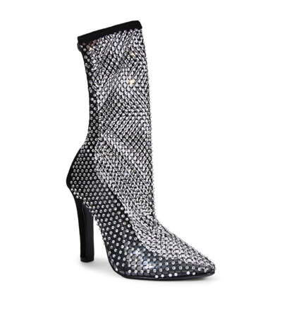 Kurt Geiger Shoreditch Mesh Ankle Boots In Silver
