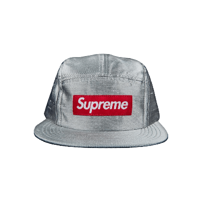 Pre-owned Supreme Raw Silk Camp Cap 'silver'