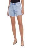 Agolde Parker Long Jean Shorts In Swapmeet