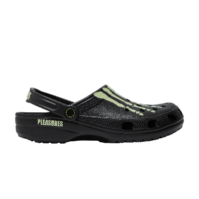 Pre-owned Crocs Pleasures X Classic Clog 'skeleton - Glow In The Dark' In Black