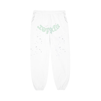 Pre-owned Sp5der Adult Sweatpants 'eggshell' In White