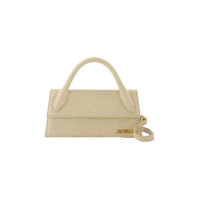 Pre-owned Jacquemus Le Chiquito Long Signature Handbag 'beige' In Cream