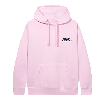 Pre-owned Anti Social Social Club Negative Space Hoodie 'pink'