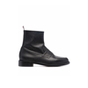 THOM BROWNE BLACK PENNY LOAFER ANKLE BOOTS,MFB207A0625717712004