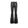 SPANX BLACK FAUX LEATHER FLARED TROUSERS,20457R18699870