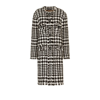 Dolce & Gabbana Black And White Coat With All-over Check Motiv In Wool Blend In White