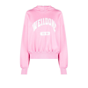 We11 Done Old School Campus Logo Hoodie In Pink