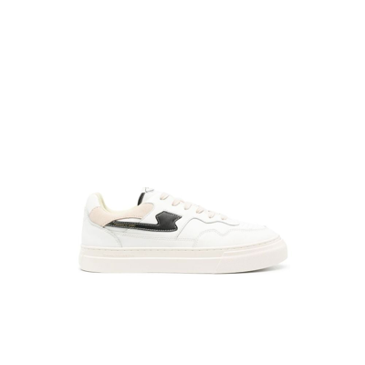 Stepney Workers Club Pearl S-strike Leather Sneaker In White/black