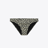 Tory Burch Printed Bikini Bottom In Black Tonal Ditsy