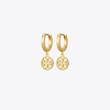 Tory Burch Miller Huggie Hoop Earring In Tory Gold