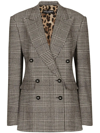 DOLCE & GABBANA HOUNDSTOOTH DOUBLE-BREASTED BLAZER