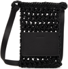 Jil Sander Black Net Passport Holder In 001 - Black