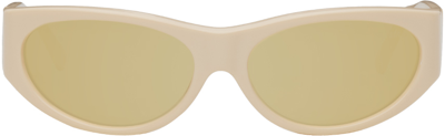 Rhude Off-white Agnelli Sunglasses In 105 Off White
