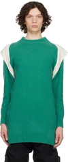 Kiko Kostadinov Imagro Sweater In Teal Green/greige
