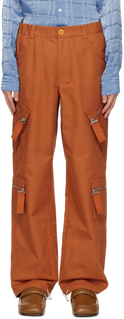 Jacquemus Cargo Pants In Marrone