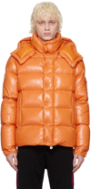 Moncler Extraordinary Forever Maya Quilted Shell Jacket In Jeffa Orange