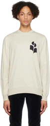 Isabel Marant Intarsia-knit Logo Sweatshirt In Grey