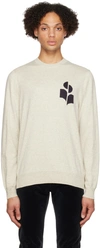 Isabel Marant Logo Intarsia Knit Sweater In 02ly Light Grey