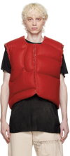 AIREI SSENSE EXCLUSIVE RED PADDED waistcoat