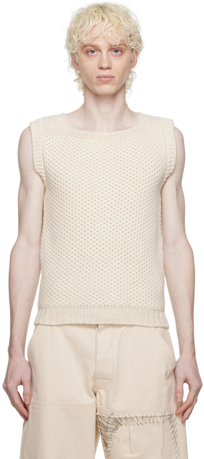 Airei Ssense Exclusive Off-white Vest In Natural