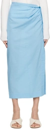 JACQUEMUS BLUE LE PAPIER 'LA JUPE DRAGGIU' MAXI SKIRT