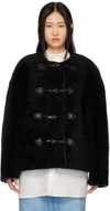 Totême Teddy Embellished Shearling Jacket In 200 Black