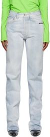 Vtmnts Blue Patch Jeans In Light Blue