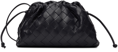 Bottega Veneta Navy Mini Intrecciato Clutch In 8837 Space Gold