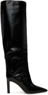 Jimmy Choo Black Mavis 85 Tall Boots In Black