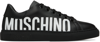 MOSCHINO BLACK LEATHER SNEAKERS