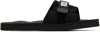 Suicoke Padri Touch Strap Slides In Black
