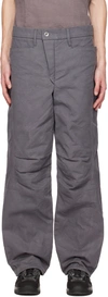 Bryan Jimene`z Gray Lunar Trousers In Graphite Grey