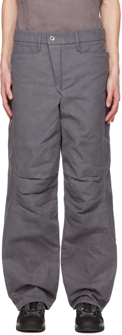 Bryan Jimene`z Gray Lunar Trousers In Graphite Grey