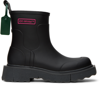 Off-white Logo-print Sponge Rain Boots In Nero