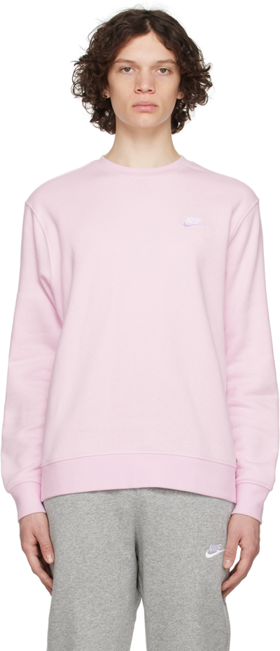 Nike Pink Sportswear Club Sweatshirt In Pink Foam /white ModeSens