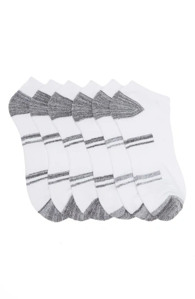Calvin Klein Dual Feed Cushion No Show Socks In White Assorted