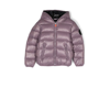Save The Duck Kids' Logo-patch Hooded Puffer Jacket In Purple