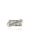 Spinelli Kilcollin Scorpio Deux Stack Ring In Black Gold