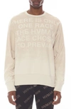 Hvman Cotton Graphic Sweatshirt In Cream