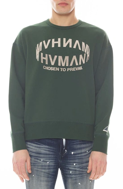 Hvman Logo Crewneck Sweatshirt In Rain Forest