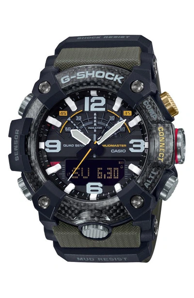 G-shock Ana Digi Chornograph Resin Strap Watch, 53mm In Green