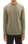 Robert Barakett Georgia Long Sleeve T-shirt In Dusty Olive