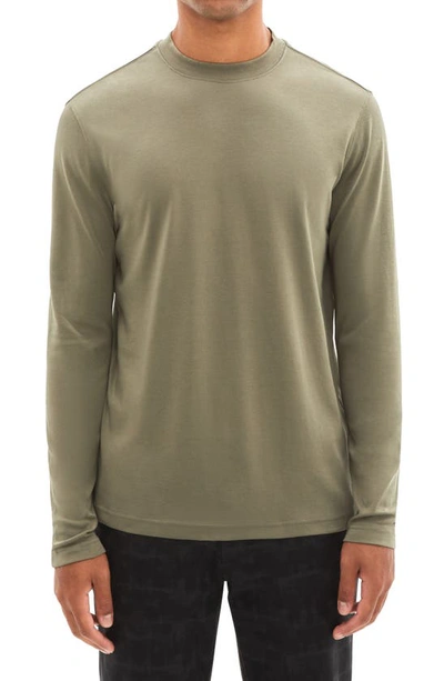 Robert Barakett Georgia Long Sleeve T-shirt In Dusty Olive